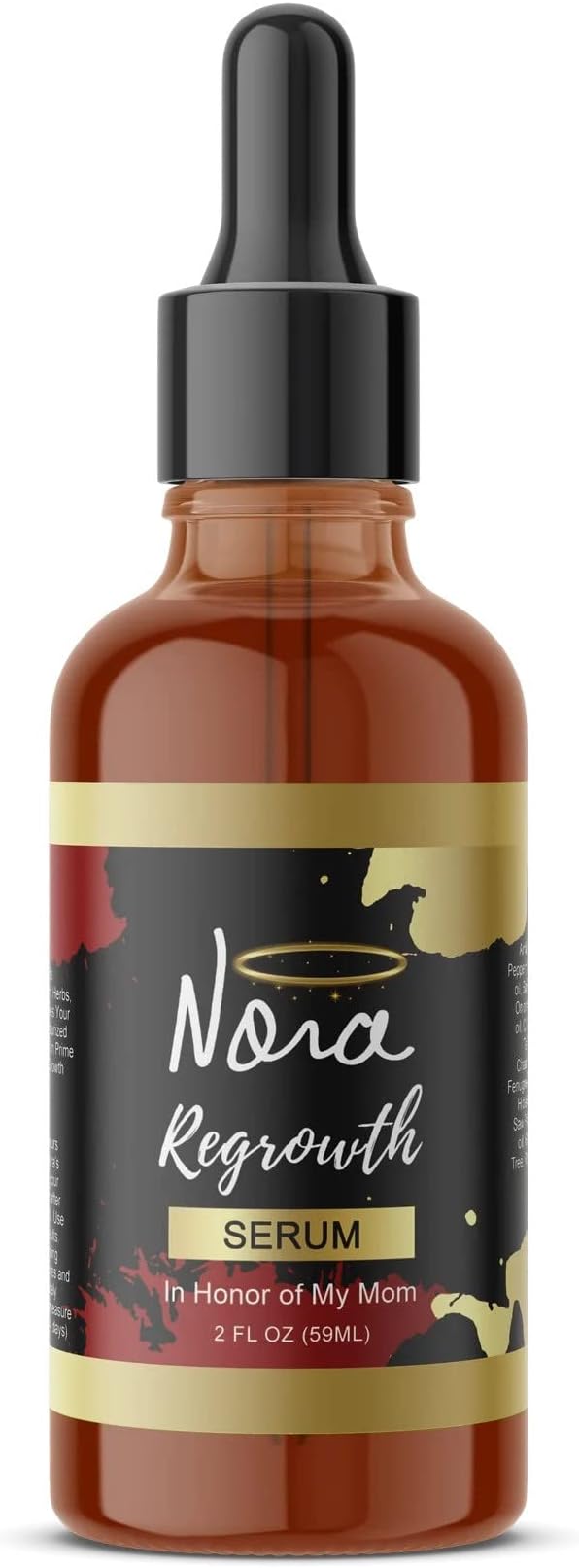 Nora Hair Growth Serum - Extra Strength Regrowth Treatment for Hair Loss and Dry Scalp, Infused with 30+ Oils like Rosemary, Olive, Castor, Argan, Coconut, Aloe (2 oz Droppler Bottle)