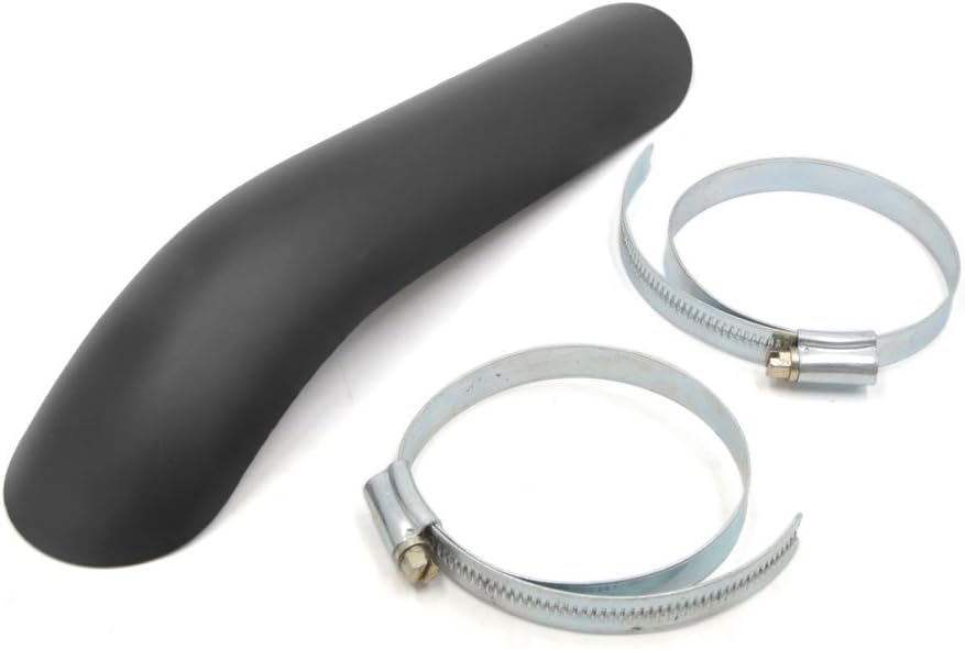 uxcell 10.6" Long Motorcycle Cruiser Chopper Exhaust Muffler Pipe Curved Heat Shield Cover Heel Guard Black