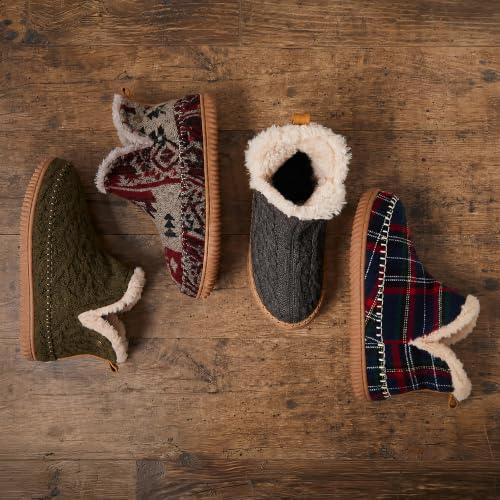 Image of Dearfoams Men's Memory Foam Indoor House Slippers Brixen Ankle Boot House Shoes - Gifts for Men