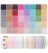40 Farben Glasperlen Set - 1100 Stück 8mm Perlen Für Armbänder Basteln