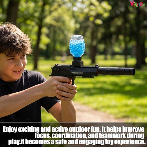 Image of VikriDA Electric Automatic Ball Blaster Toy Gun with Small Balls | Toy Gun with Rapid Fire Mode for Adults - Desert Eagle