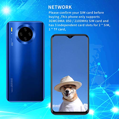 (6.53inch IPS Full-Screen), Mate30pro (2020) Android Smartphone, Unlocked Cell Phones,1GB RAM 16GB ROM, 3800 mAh, 3GWCDMA: 850/2100MHZ/SIM Card Frequency Bands, Please Confirm Your SIM Meets (Black)