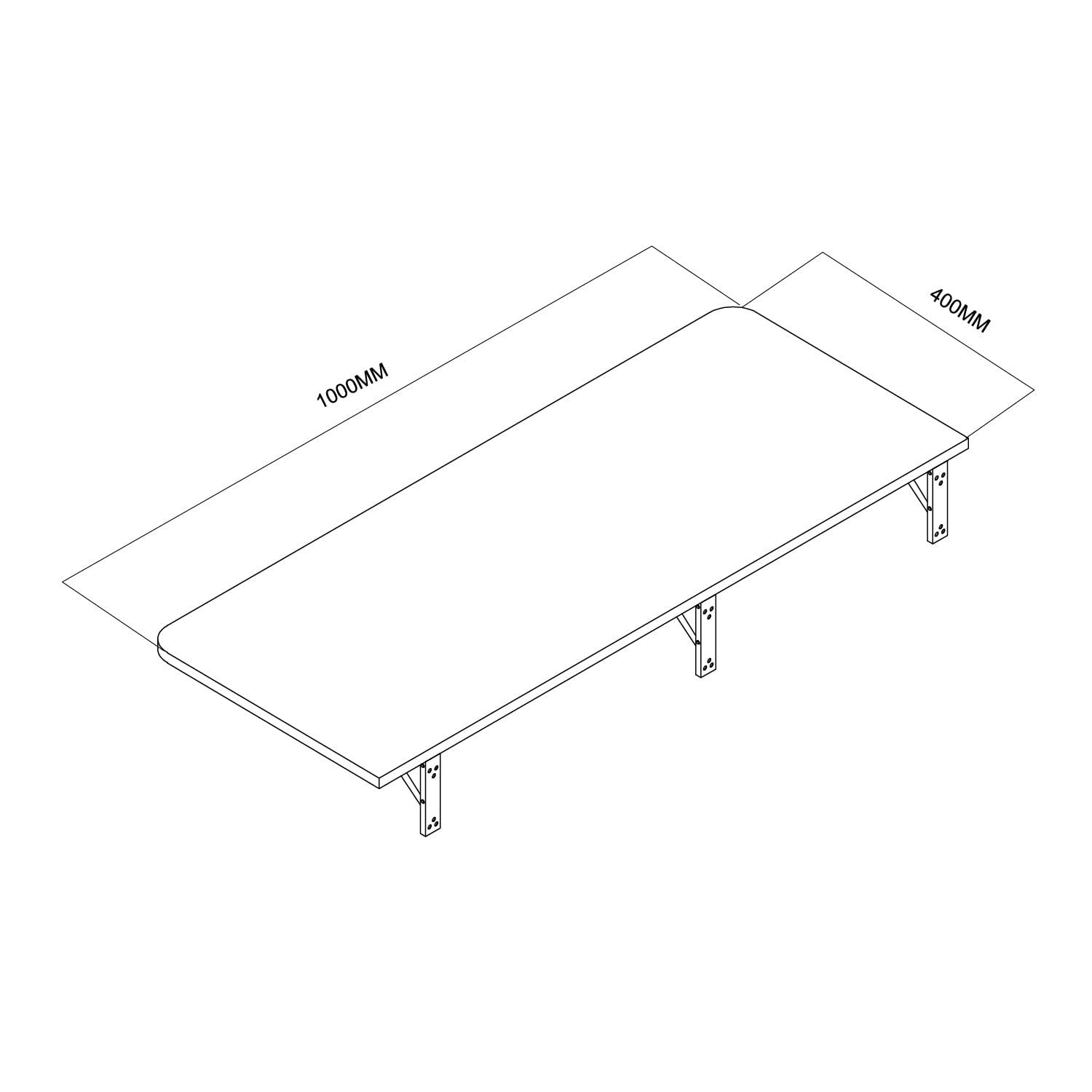 Maclean MC-128 Faltbares Wandregal 100x40 cm, Tragkraft 50 kg, Klapptisch mit Sicherheitsverriegelung und Wasserwaage, für Küche, Büro, Werkstatt oder Garage
