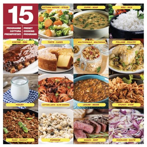 BEPER P101COS002 Multicocina a Presión de 6 Litros, 15 Programas de Cocción, Olla de Cocción Lenta, Temporizador de 24 h, 3 Niveles de Presión, Función Mantener Caliente, 10 Sistemas de Seguridad - imagen 3