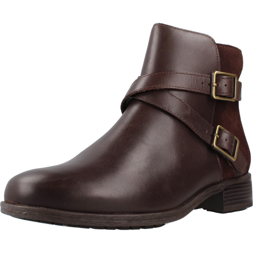 Clarks Women's Brown Havisham Bay Leather Ankle Boots | Size: 3/Standard Fit