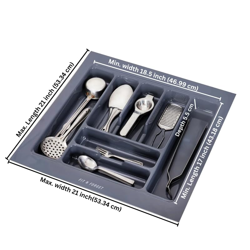 Image of Heavy modular kitchen basket storage cutlery organizer,heavy Stylish cutlery tray,cutlery tray for kitchen basket(21X21 Inch)