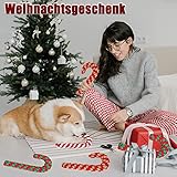 ZDQC 3 Stück Hundespielzeug Zuckerstange - Kauspielzeug, Seil Aus Baumwolle, Weihnachts-Hundespielzeug