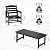 TenKa 7 Piece HDPE Patio Furniture Set for 6, Dining Table and Chairs, Outdoor Table with Umbrella Hole, Outdoor Dining Set for Garden, Backyard, Lawn, and Poolside