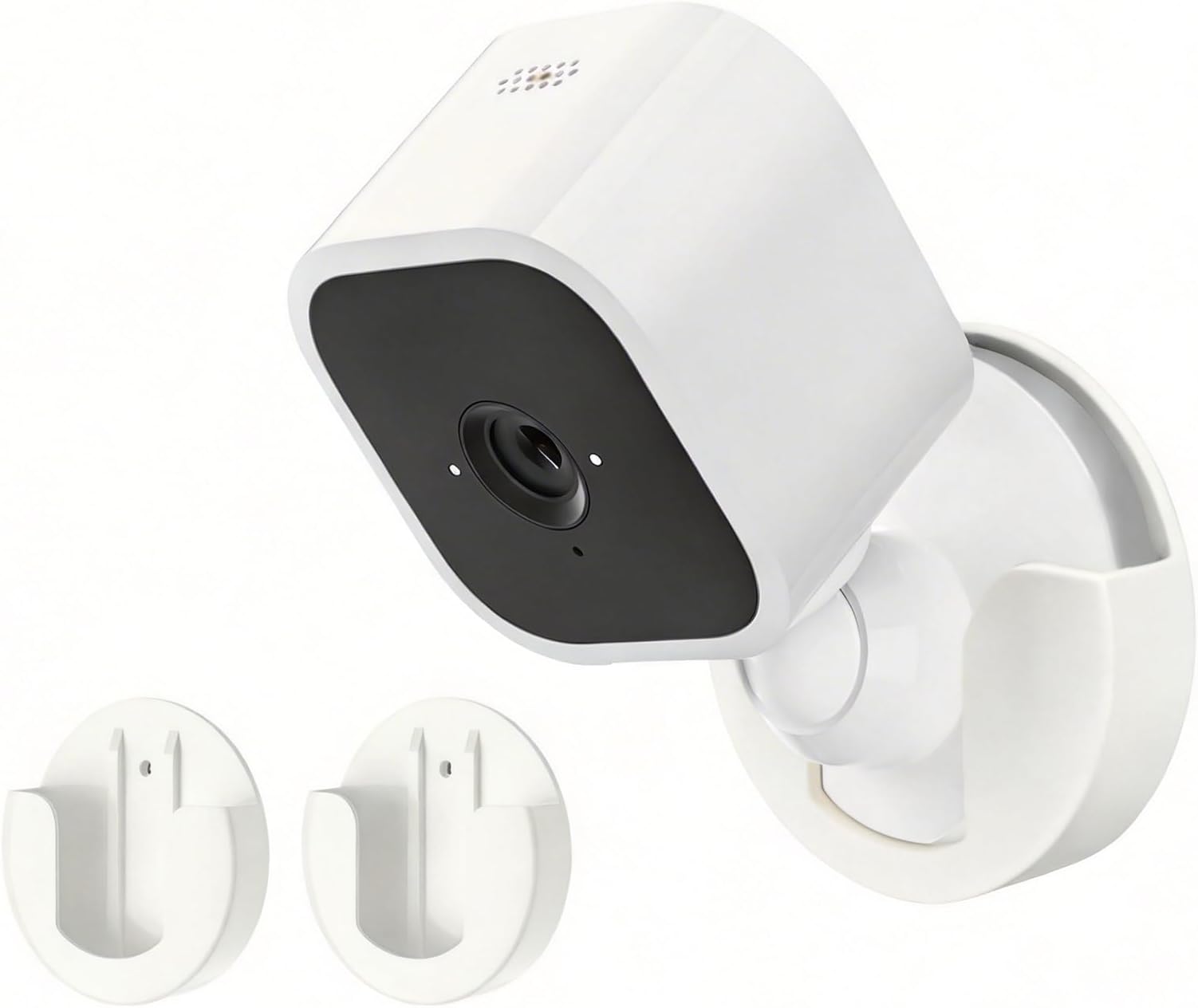 2 Pack Adhesive Wall Mount for Ring Indoor Cam(1st Gen and 2nd Gen), Two Ways Easy Installation with Strong Tape and Screws, No Drilling, No Screws, Convenient and Practical Mount