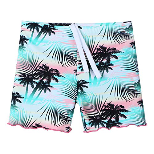 Image of TFJH E Girls Short Sleeve Swimwear Two Piece Swimsuit UPF 50+ Rash Guard Sets UV 3-12Y