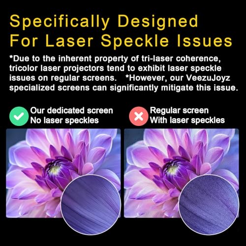 Image of 92 inch Gray ALR Fixed Frame Projection Screen for Tri-Color Laser Projectors, 16:9 4K /8K UHD, Speckle-Reducing for Home Theater