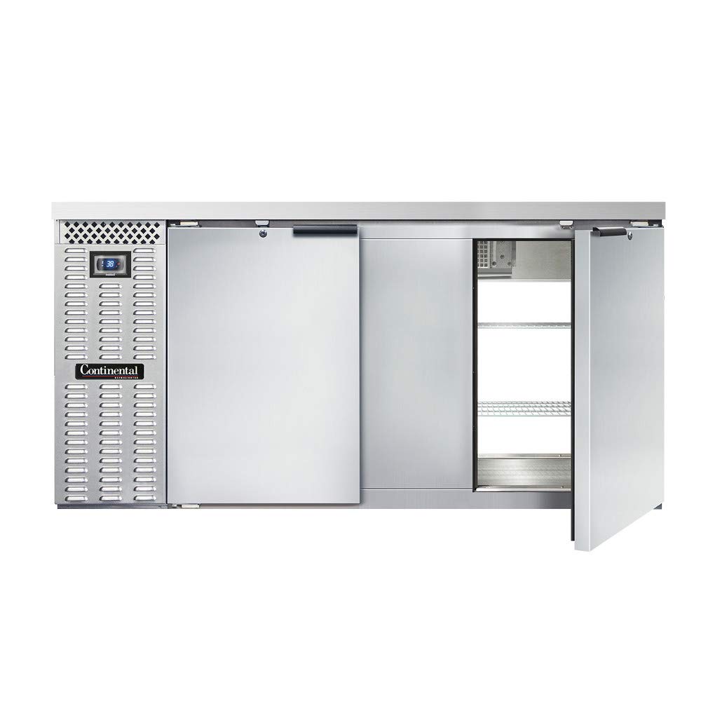 BBC69-SS-PT Two Section Refrigerated Pass-Thru Back Bar Cooler by Continental Refrigerator – 26.0 cubic_feet