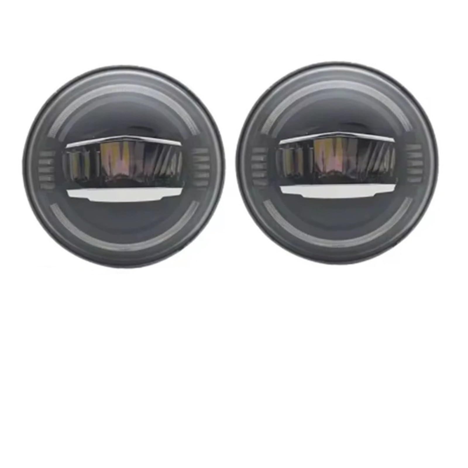 Fari Delle Lampadine Fari A LED 7 Pollici Rotondi Blu DRL Occhi Ad Angolo Indicatori Direzione Camion Fuoristrada 4x4 Per Santana PS10 2004 Fanale Proiettore Auto