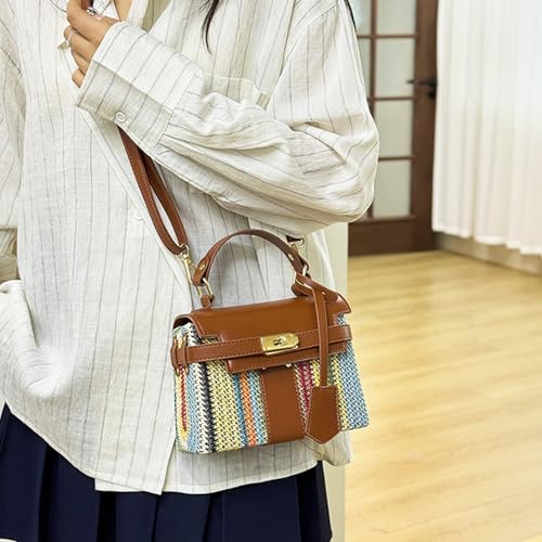 Bolso de playa Straw para mujer Tote para viaje miniatura 6