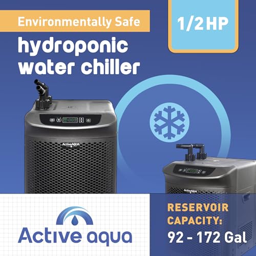 Image of Active Aqua 0.5 HP Water Chiller with Boost | Cold Plunge & Ice Bath Cooler | Rapid Digital Temp Control | Fresh & Salt Water, Hydroponics, Aquariums | 90-172 Gal (0.5 HP)