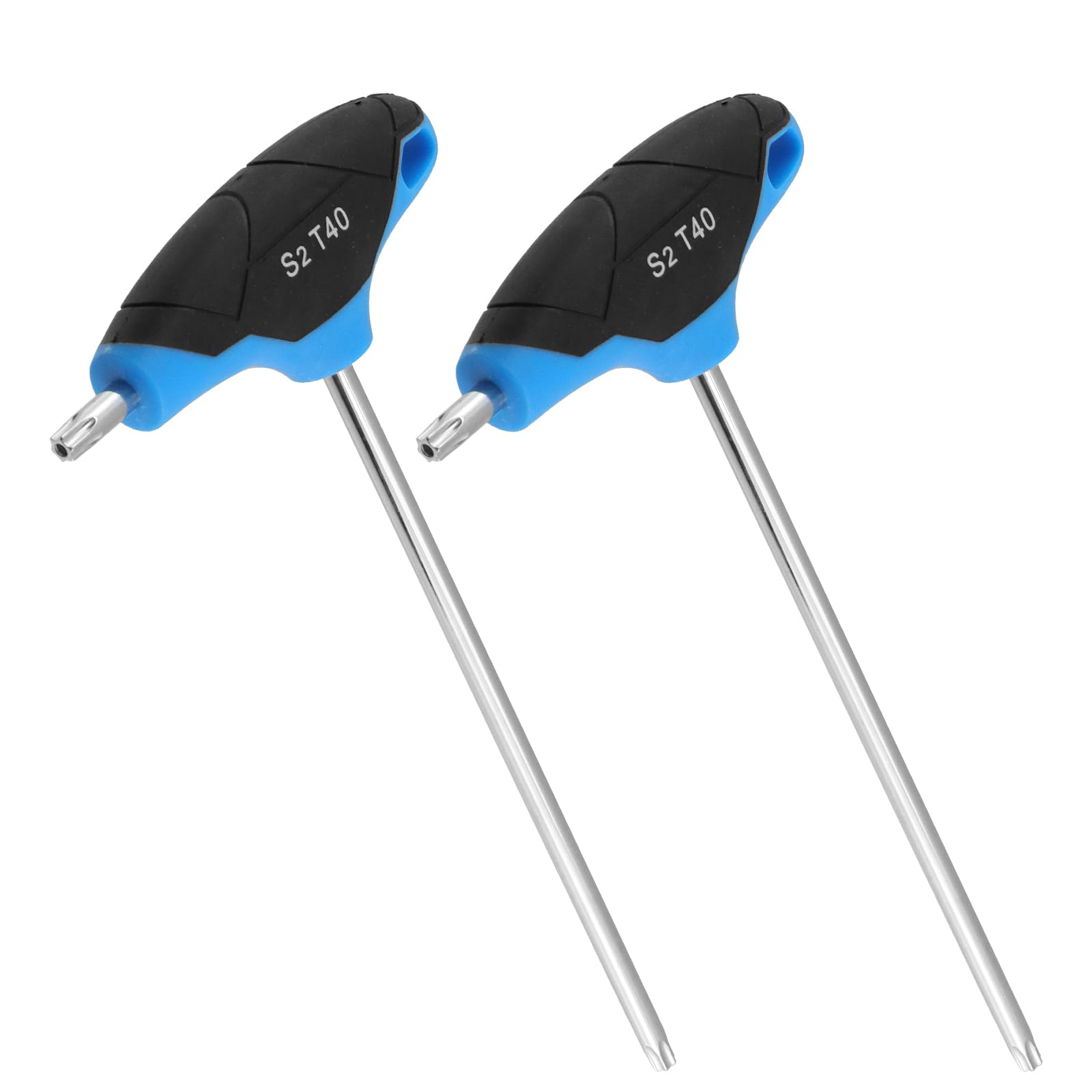 Antrader T40 Torx Screwdriver,S2 Steel Anti Tamper Proof Torx Key-2Pcs,Blue