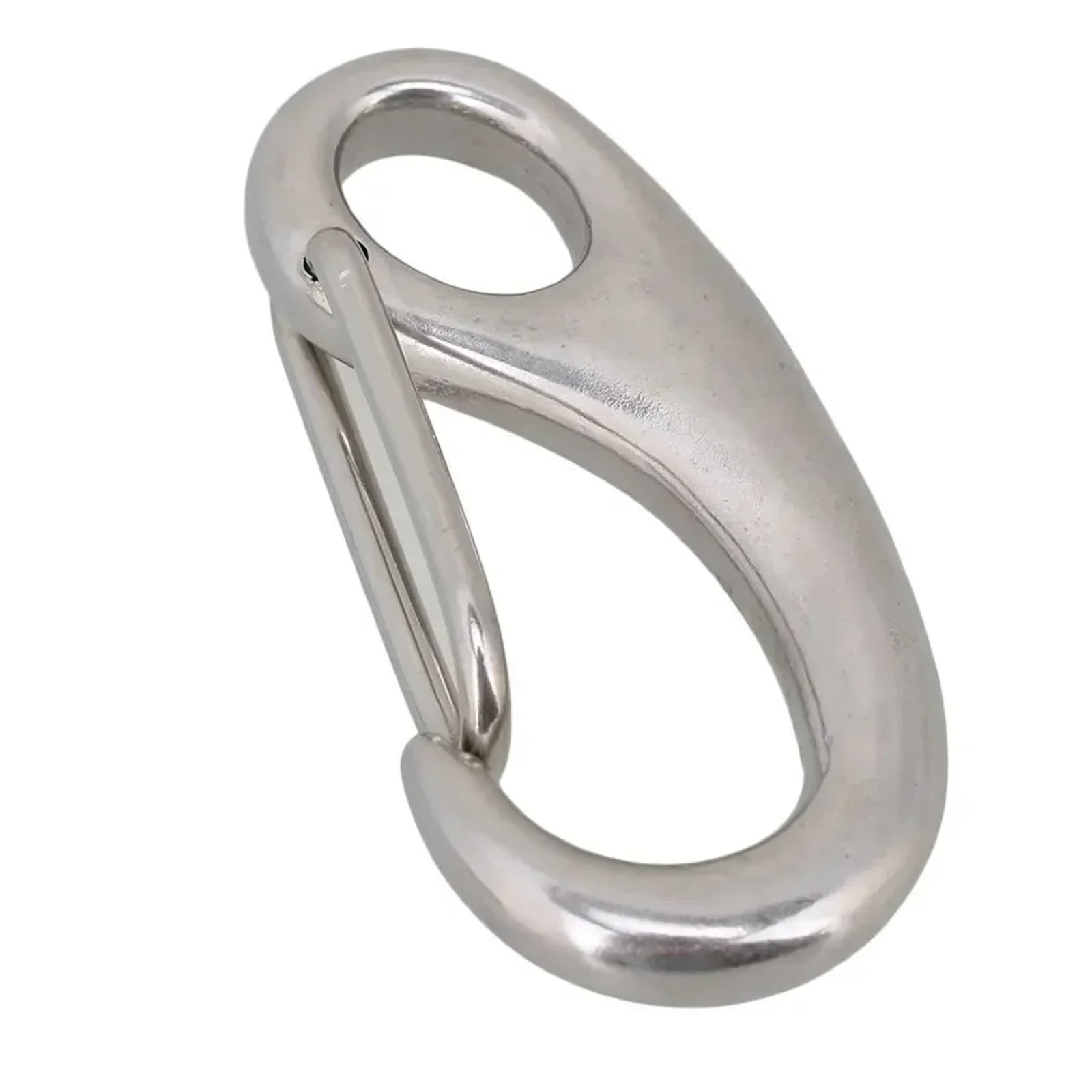 Clip Mosquetón con Forma Huevo 10 ganchos a presión con forma de huevo de acero inoxidable 316, multifuncionales, for senderismo, acampada, cinturón, mosquetón, gancho de liberación rápida(100mm(10pcs
