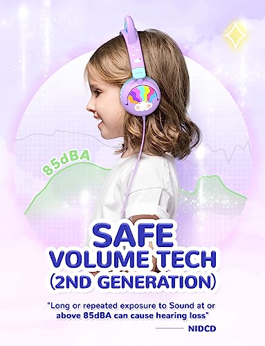 iClever Kids Headphones, LED Light Up Cat Ear, 85dBA Safe Volume, Stereo Sound Toddler Headphones - Image 3