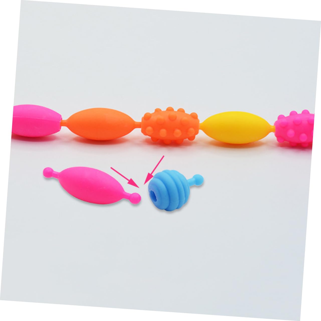 Toddmomy Kit de Abalorios de Plástico para Niñas, Caja de Pulseras y Collares, Lavable, para Manualidades y Adornos, 1 Caja Piezas Variadas