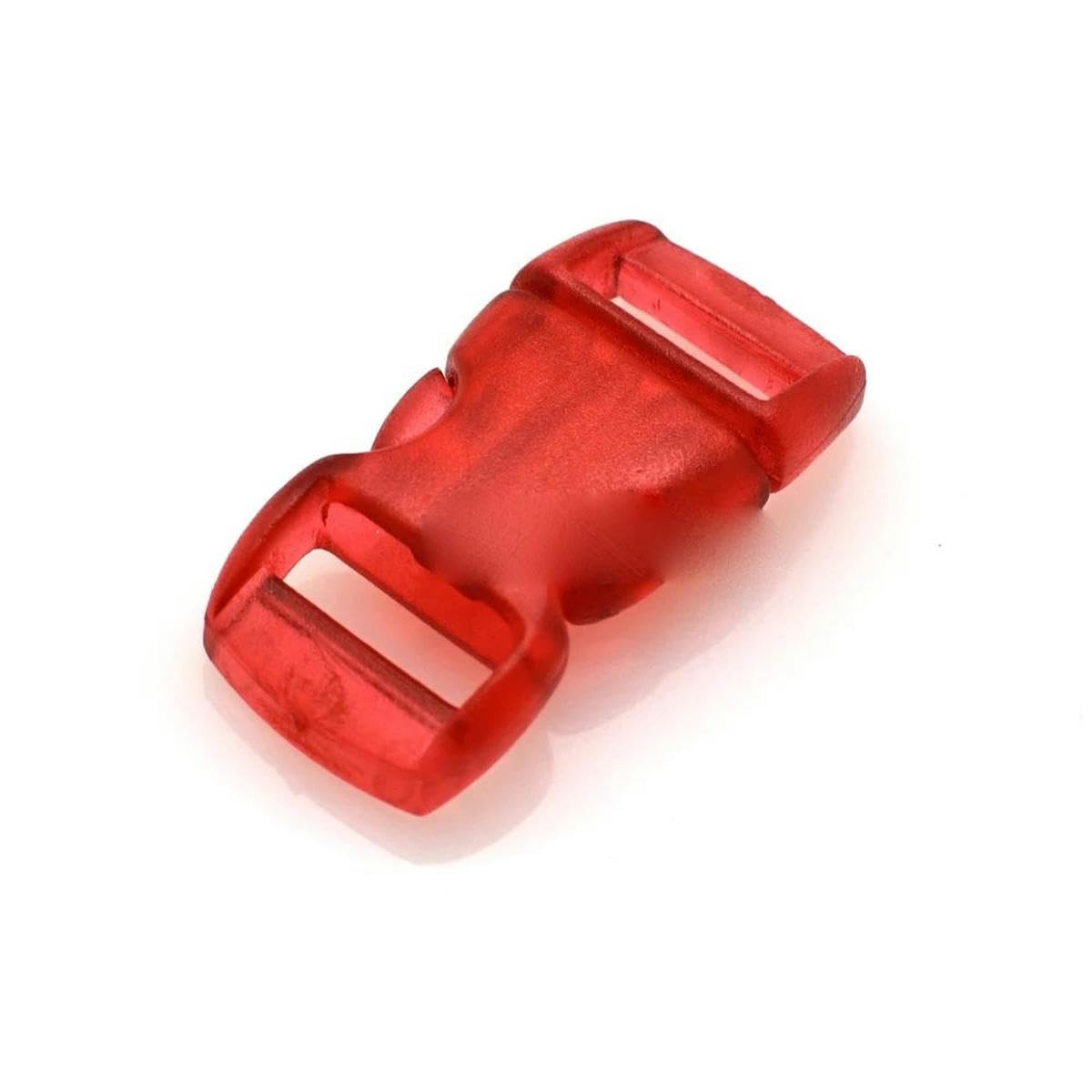 3/8"(10 mm) Jelly Clear Bunte gebogene Mini-Schnallen mit seitlicher Entriegelung für Paracord-Armbänder/Katzenhalsbänder - 1000 Stück - Hellblau
