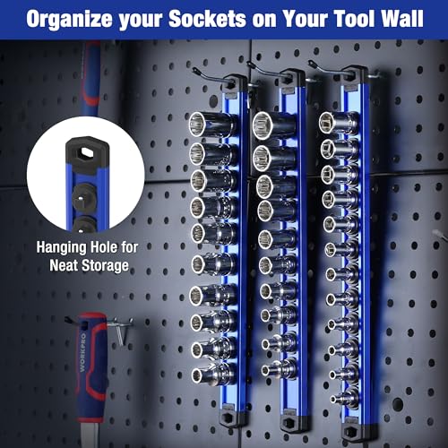 Snapklik.com : WORKPRO Magnetic Socket Organizer, 1/4-Inch Drive ...