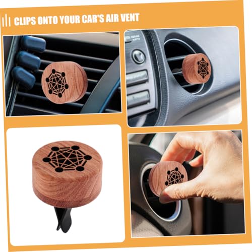 Difusor aromático eléctrico Amosfun en madera para auto y hogar miniatura 3