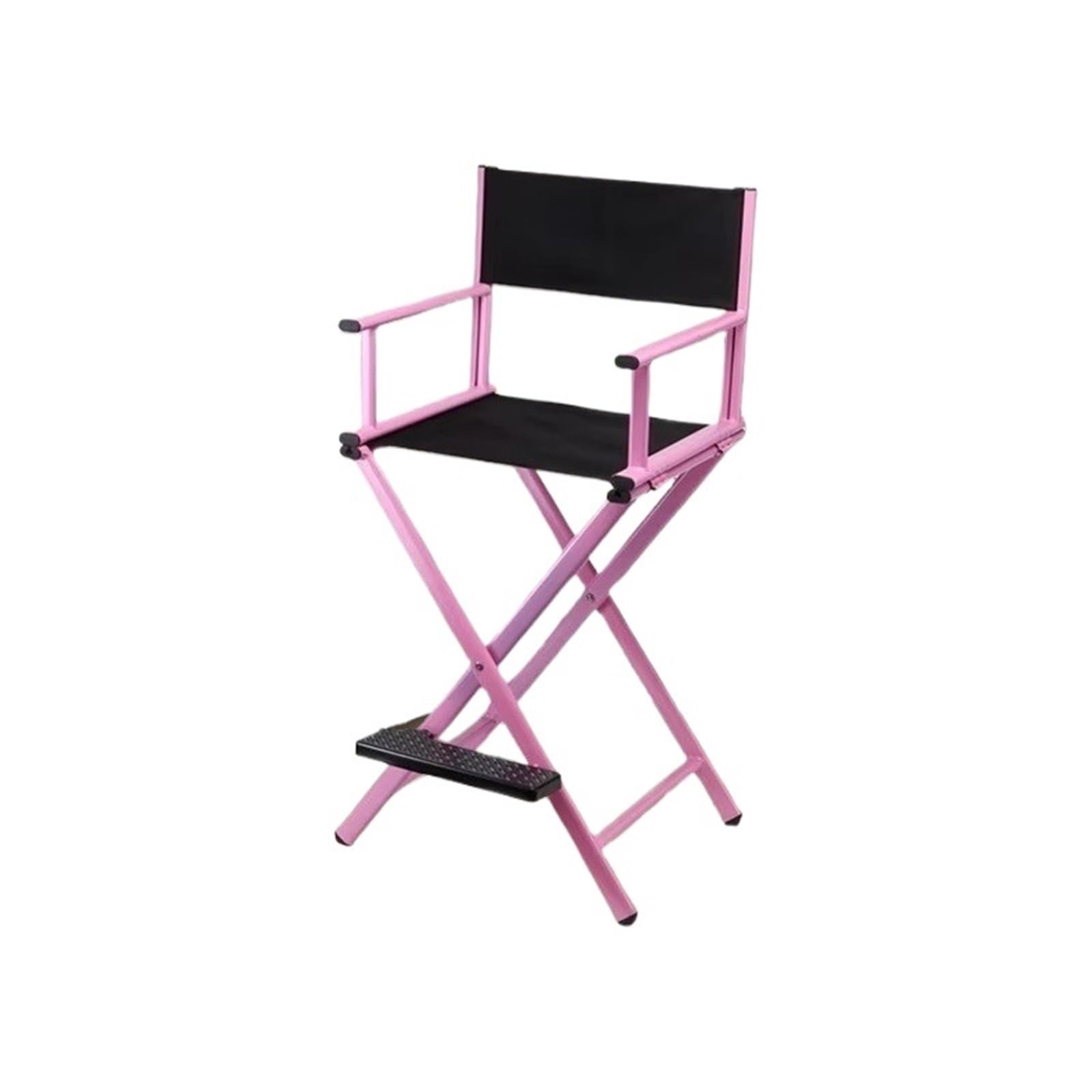 Chaise de maquilleur pour camping et plage en aluminium rose