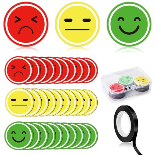 30 imanes decorativos sonrientes 1 pulg rojo amarillo verde