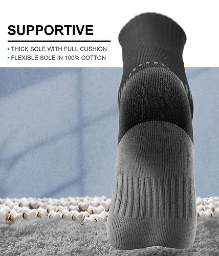 Image of BULLIANT Men 6-Pack Athletic Compression Crew Socks for Running Gym Sports