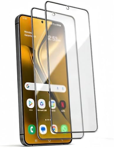 Tempered Glass Screen Protector Compatible with Samsung Galaxy A05, Full Coverage, Scratch Resistant, Bubble-Free 2 pack