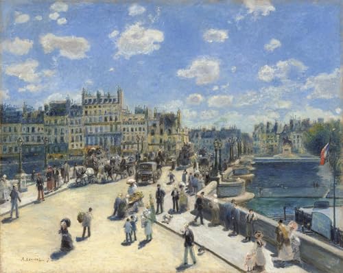 Poster Renoir Pont Neuf Paris grand tableau graffiti pour salon moderne