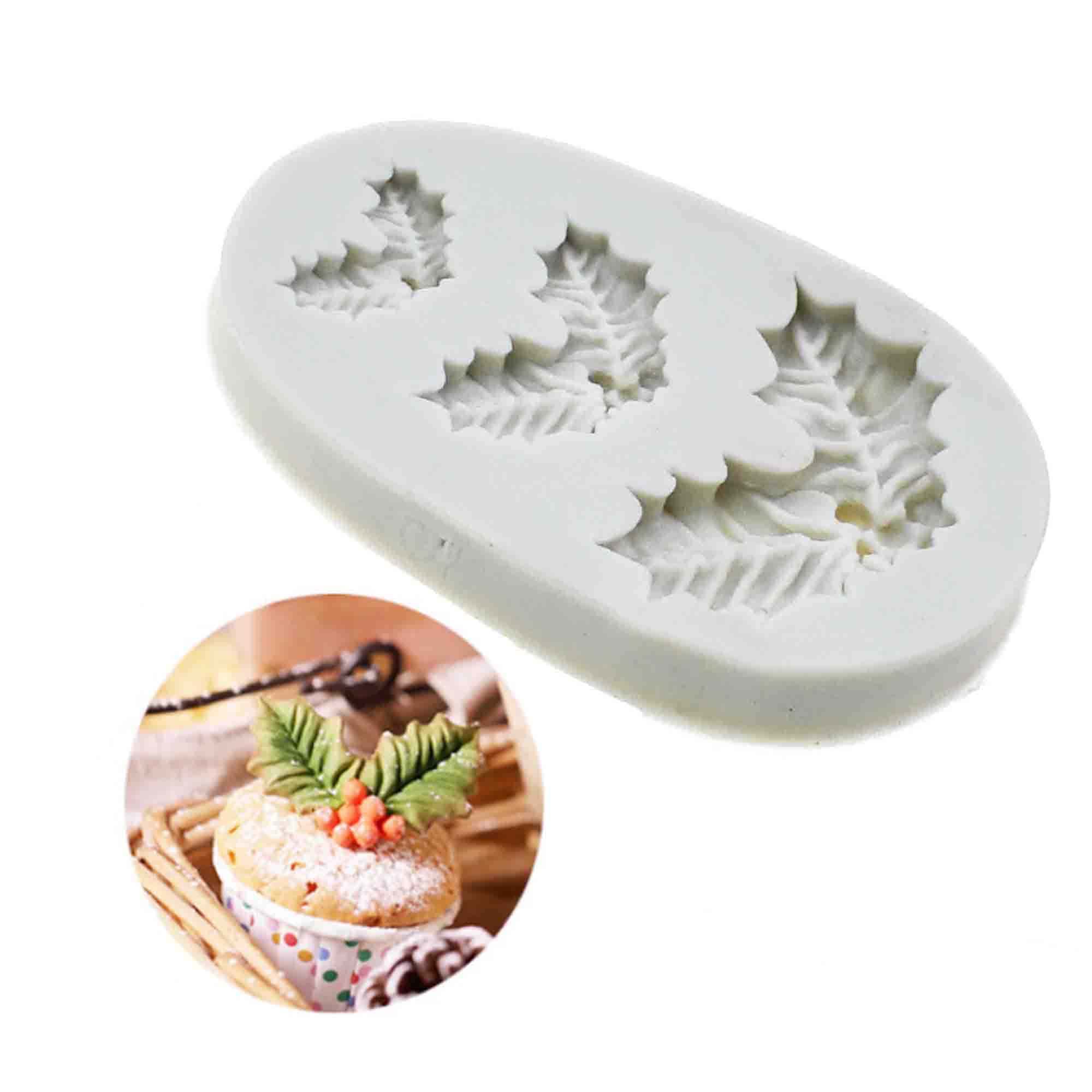 Stampo In Silicone Per Torta A Forma Di Foglia Doppia - Veiner Per Decorazioni Fondente