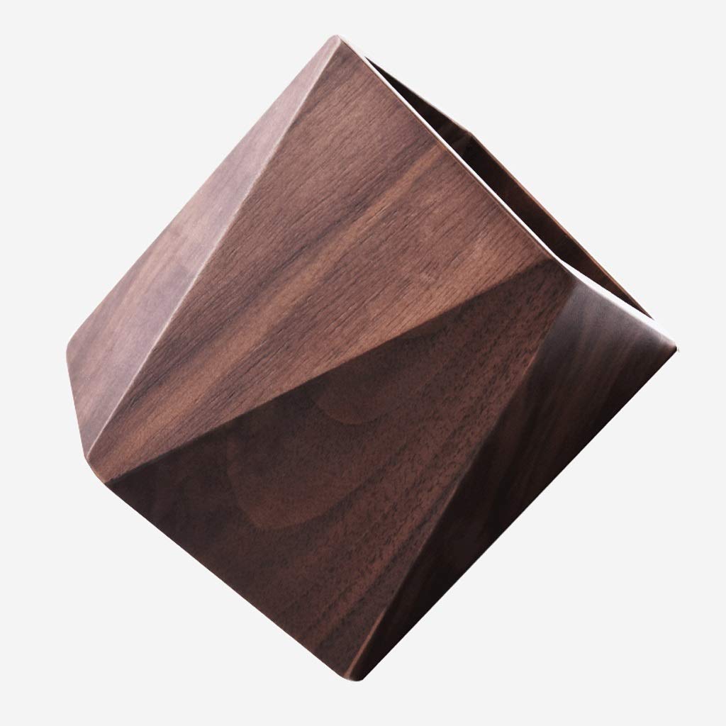 Portapenne Portapenne da scrivania in Legno, Scatola Porta pennelli per Trucco a Matita, Portapenne di Grande capacità a Forma di Diamante (Rombo in Noce Nera)