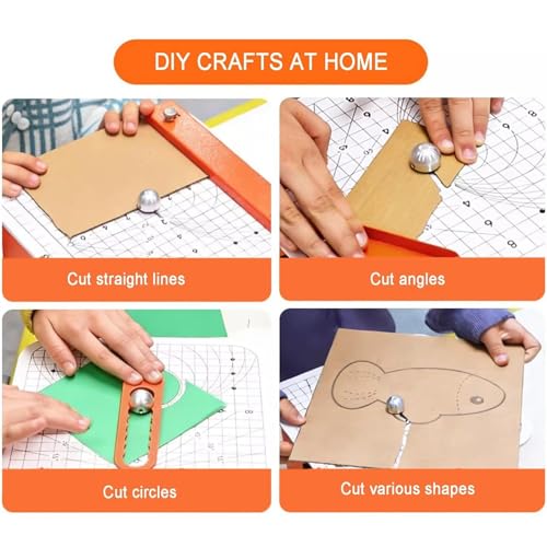 Cortador de cartón eléctrico con cajón de Recortes, Herramienta Segura para el upcycling, proyectos de Bricolaje y Regalos Hechos a Mano, Corta hasta 4 mm de Espesor con Corte de ángulo