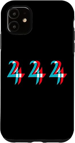 Funda de protección para iPhone 11 Angel Number 444