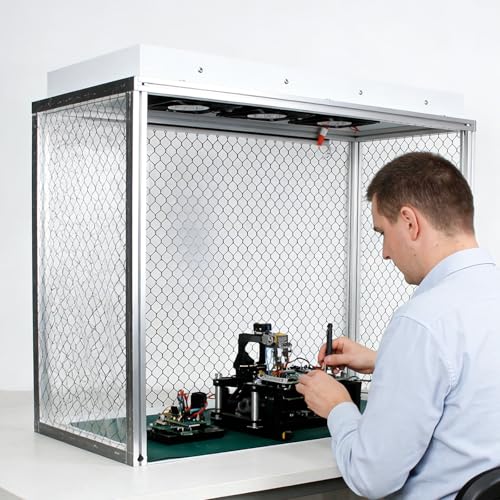 WDDBFL Unité à Flux Laminaire Vertical Banc de Travail de Salle Propre Trois Ventilateurs Filtre HEPA Cadre en Aluminium avec Lumière pour Réparation d’écran LCD de Téléphone Maintenance d’Instrument