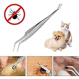 Cabeza doble 2 en 1: pinzas 2 en 1 y tapa extraíble para eliminar rápida y efectivamente las garrapatas del perro gato.