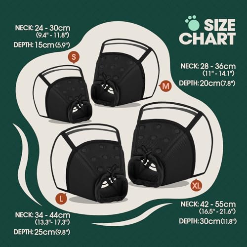 Image of Kuoser Dog Cone Collar After Surgery, Soft Cone for Dogs to Stop Licking, L | Breathable Dog Recovery Collar Comfortable Elizabethan Collars, Adjustable Protective Pet Cones for Small Medium Large Dogs