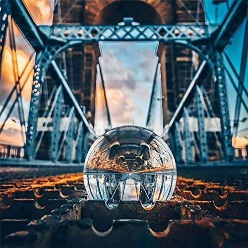 Lulonpon Crystal Ball, 3.15in & 2.36in Lens Balls Pro for Photography Accessories, K9 Crystal Sphere Ball with Two Microfiber Pouchs,Crystal Glass Photography Gifts Decoration Ball