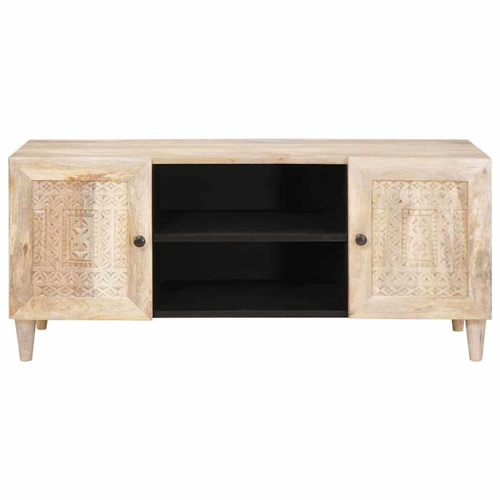 Mueble para TV de pared, color blanco, 105 x 33 x 46 cm, madera de