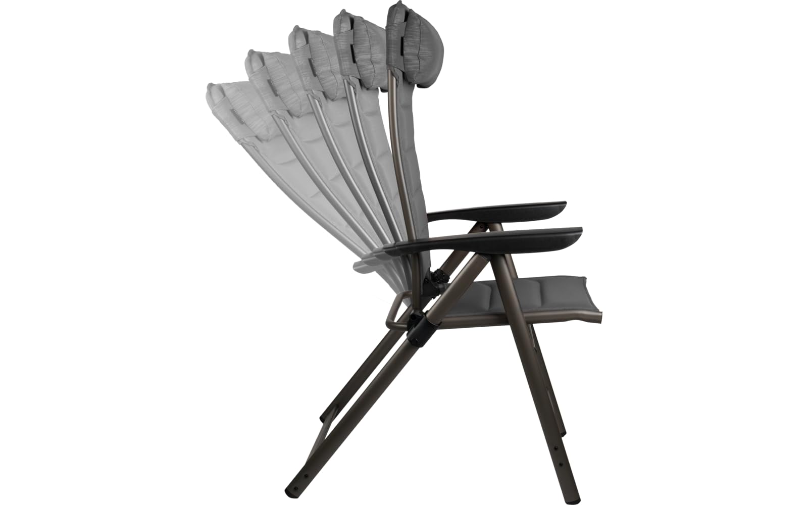 Berger Chaise de Camping Pliable Slimline réglable en 5 Positions Anthracite
