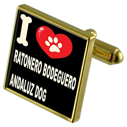 Gemelos Ratonero Bodeguero Andaluz dorados para lucir impecable en bodas y eventos