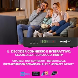 DIGIQUEST Decoder tivùsat COMBO 4K Q60 | Ricevitore satellitare HbbTV, doppio tuner | Videoregistratore e Timeshift | Mediaplayer | Smartcard tivùsat inclusa | Nero
