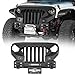 Hooke Road Jeep Wrangler JK Mad Max Front Bumper Gladiator Grille w/LED Spotlights for 2007-2018