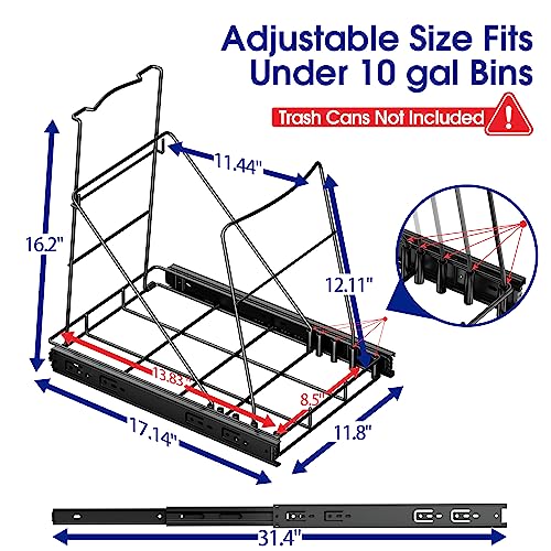 Pull Out Trash Can Under Cabinet, Black Under Sink Trash Can Pull Out, Under Cabinet Trash Can Pull Out, Kitchen Cabinet Trash Can Pull Out Kit, Cabinet Slide Out Garbage Can, Trash Can Not Included #TOP1