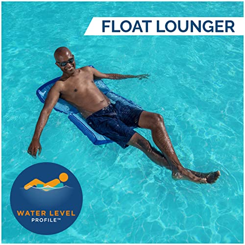 SwimWays Pack-N-Float 2-in-1 Pool Chair and Tote Bag, Blue Palm - image 3