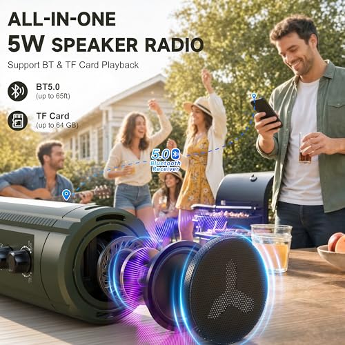 Image of Emergency Crank Radio with AM /FM /SW, Portable Flashlight Radio | Bluetooth Speaker,Warning Light,Reading Lamp,SOS Alarm,with Emegrency Bracelet,Thermal Blanket