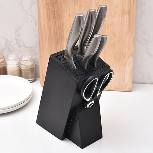 Miniatura 4 de Luxshiny Bloque de almacenamiento Soporte de cocina Organizador de bloque de madera universal sin cuchillos Estante multifuncional para el hogar