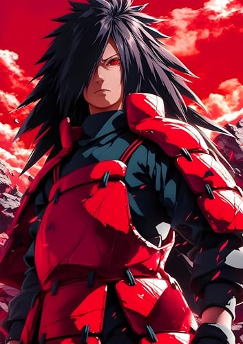 Image of NIJUKA Anime Printed A4 Size Metal sheet Poster For Home And Room Decoration | For Anime Art Fans Boys And Girls (Madara Wake Up To Reality)