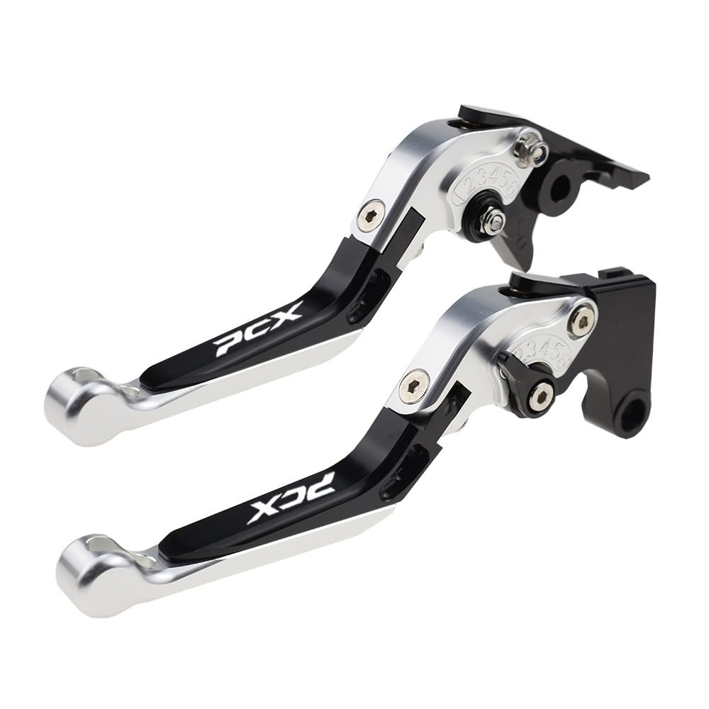 Zdgxfhsrh J Motorcycle Brake Clutch Levers Fit Pcx 125 150 Front Disc Rear Drum Brake Levers For Pcx125 Pcx150 Folding Extendable Handles(J)